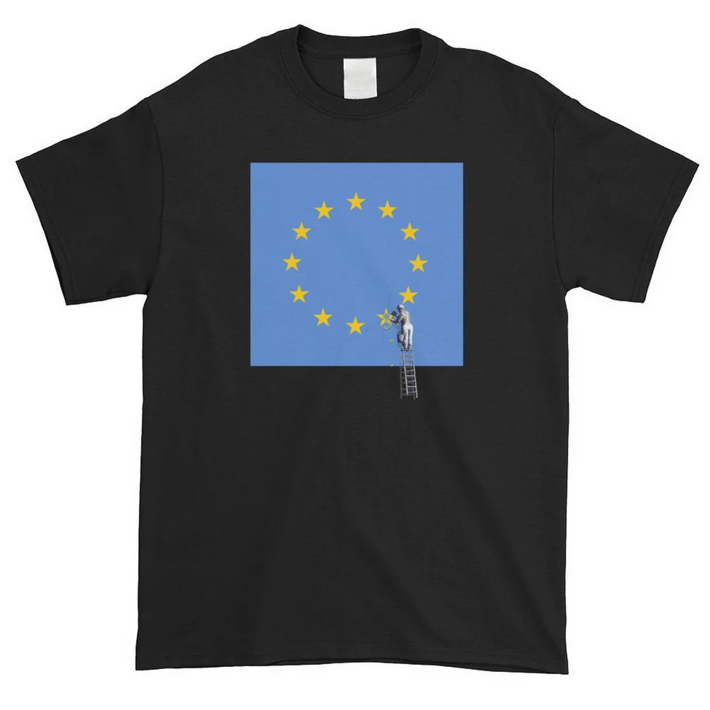 BANKSY BREXIT STREET ART Трафарет граффити унисекс подарок эксклюзивные Редкие Топы