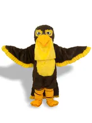 Прямая продажа с фабрики желтый и кофе фигура орла талисман костюм для взрослых на Хеллоуин День Рождения мультфильм одежда костюмы для