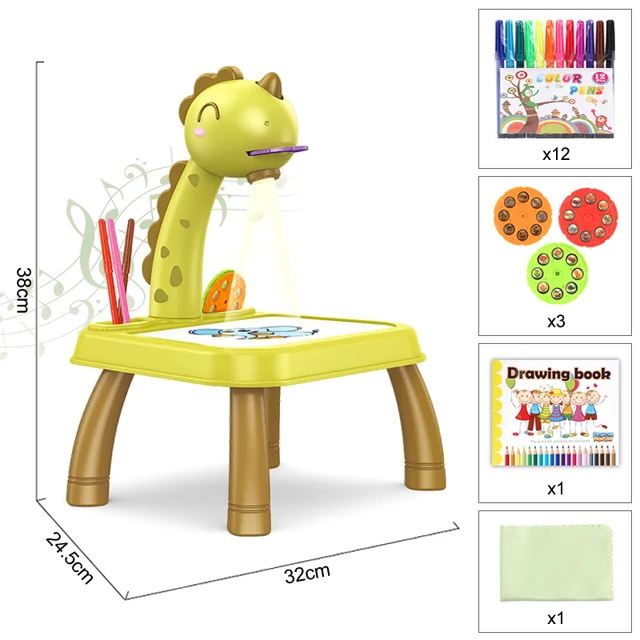 Kids Led Projector Painting Art Drawing Table Gifts for idea