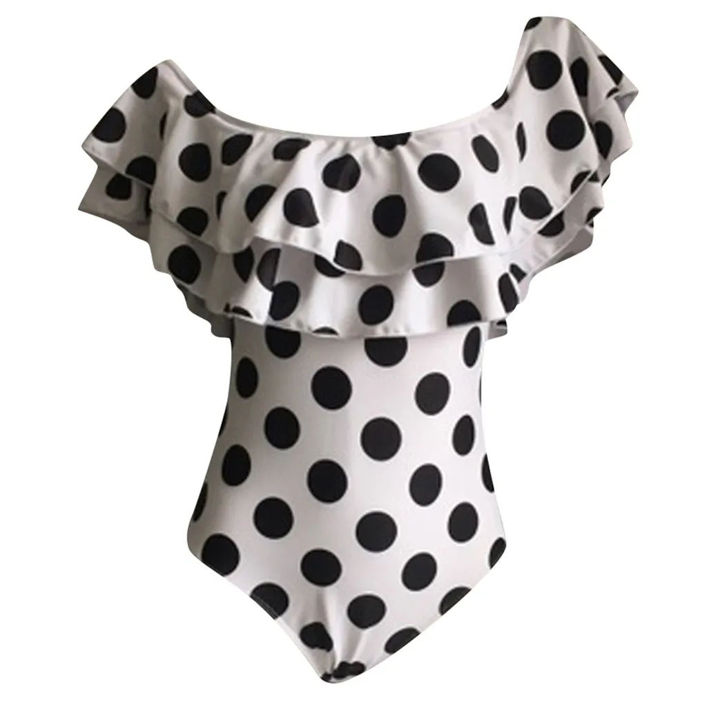 KANCOOLD 2019 Women Causal Swimsuit Sexy One-Piece High Waist Polka Dot Bathing Suit For Women Swimsuit Bikini Sets Swimwear 12