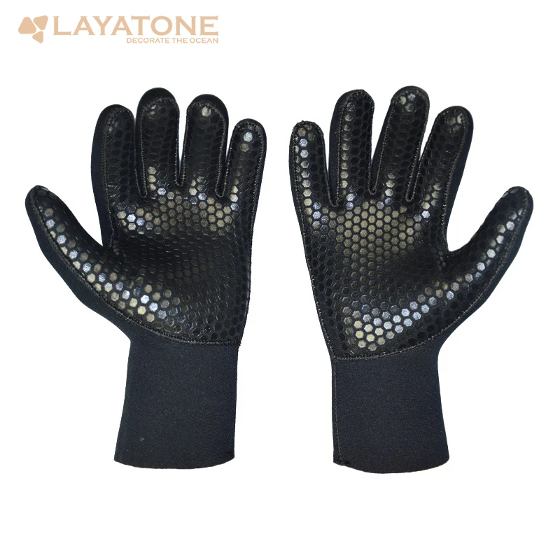 Layatone дайвинг перчатки Для мужчин 5 мм неопрена перчатки Гидрокостюма Рыбалка подводной охоты для подводного плавания произвольный прыжок
