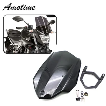 

Moto Sport Touring Racing Windshield Windscreen Shield Screen with Mounting Bracket for 2016-2018 Yamaha MT 03 MT-03 MT03