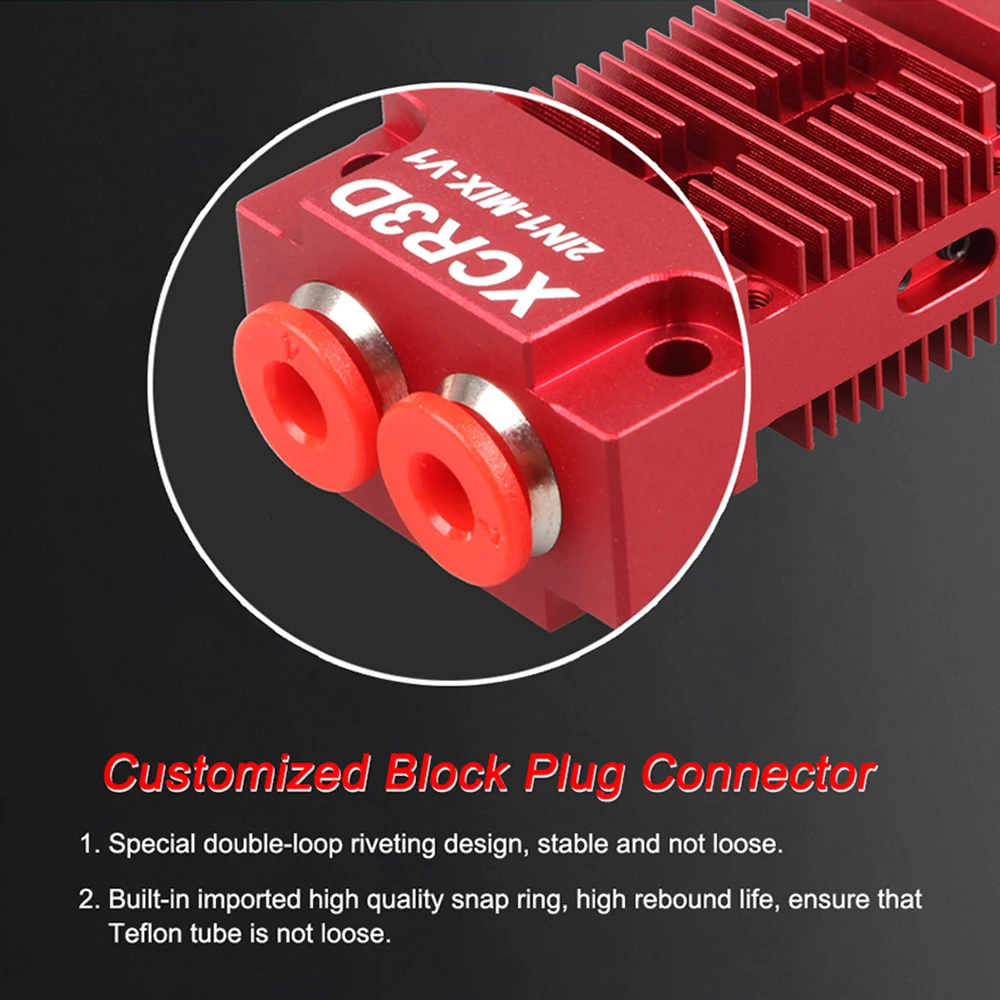 3dsway детали для 3D принтера 2IN1 MIX V1 Hotend 2 в 1 out разноцветный 75 мм волоконный экструдер