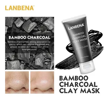 

LANBENA Mud Facial Mask Bamboo Charcoal Clay Mask Remove Blackheads Grease Clean Pores Deep Cleaning Oil Controlling Firming
