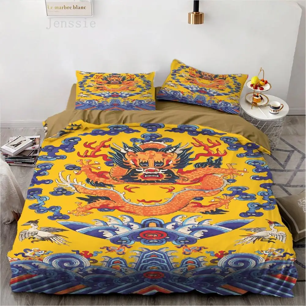 Dragon Phoenix Chinese Traditional Printing Bedding Set Flower Butterfly Duvet Cover 2/3 Pcs Set Full/Queen/King Multi-size
Dragon Phoenix Chinese Traditional Printing Bedding Set Flower Butterfly Duvet Cover 2/3 Pcs Set Full/Queen/King Multi-size