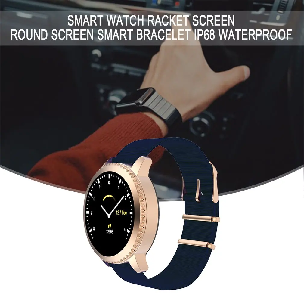 Waterproof Mate5 Smart Watch 1.22Inch Racket Screen Round Screen Smart Bracelet Ip68 Waterproof Usb Charging Smart Watch