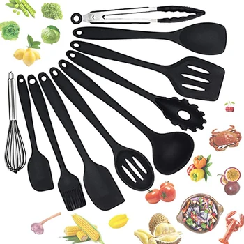 

Silicone Utensils Set Kitchen Heat Resistant Cooking Utensils Set No Scratch Easy To Clean Kitchenware Kitchen Tools For Cooking