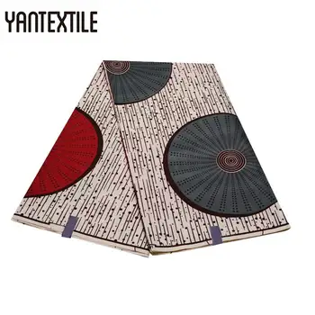

YANTEXTILE New Fashion Ankara Wax Prints Fabric Tissu Africain Veritable Wax African Printed Fabric Batik Wax 6 Yards For Dress