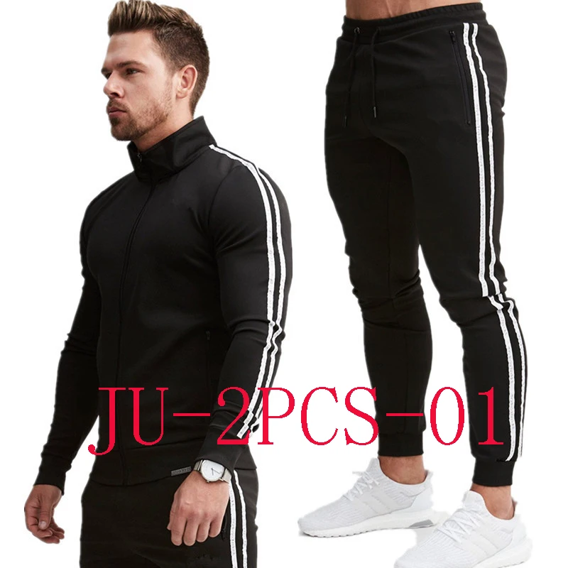 

JU-2PCS-01 Men's suit Running Men's Clothing Set Gym Sportswear Sportswear Fitness Bodybuilding Clothing Set Jogging Men's Set