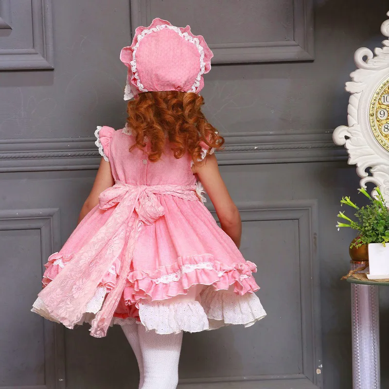 

Spain Childrenswear Palace Style La amapola Girls Princess Skirt Birthday Ceremony Dress Distribution