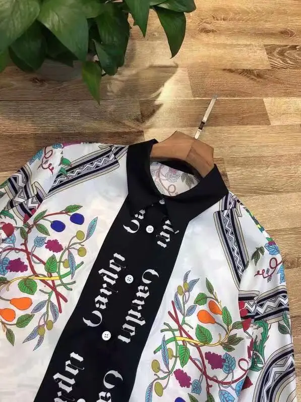 AH12344, модные женские блузки и рубашки,, Подиумные, Роскошные, известный бренд, Европейский дизайн, вечерние, стильная женская одежда