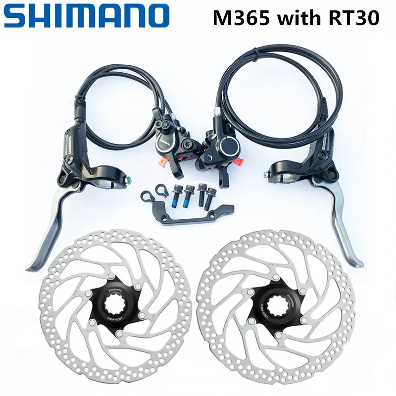 New SHIMANO M365 MTB Hydraulic Disc Brake Set Front&Rear 2XRT56/G3/HS1 Rotor 