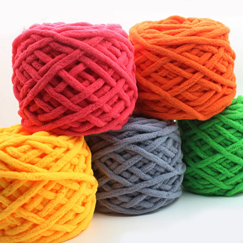 Description Picture 5 of item100g Wool Chenille Crochet Yarn Thick Wool Yarn Threads Yarn for Knitting Crochet Scarf Blanket Hand Woven Accessories 뜨개실 пряжа