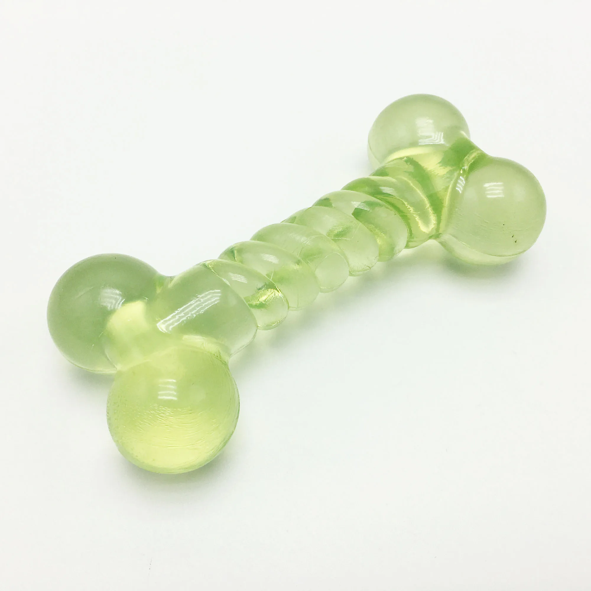 Beige Bonzerpet собака TPR Жевательная устойчивая к укусам игрушка для чистки зубов сжимающая колючая кость прочная игрушка для домашних животных для игры на открытом воздухе обучающие игрушки - Цвет: Beige