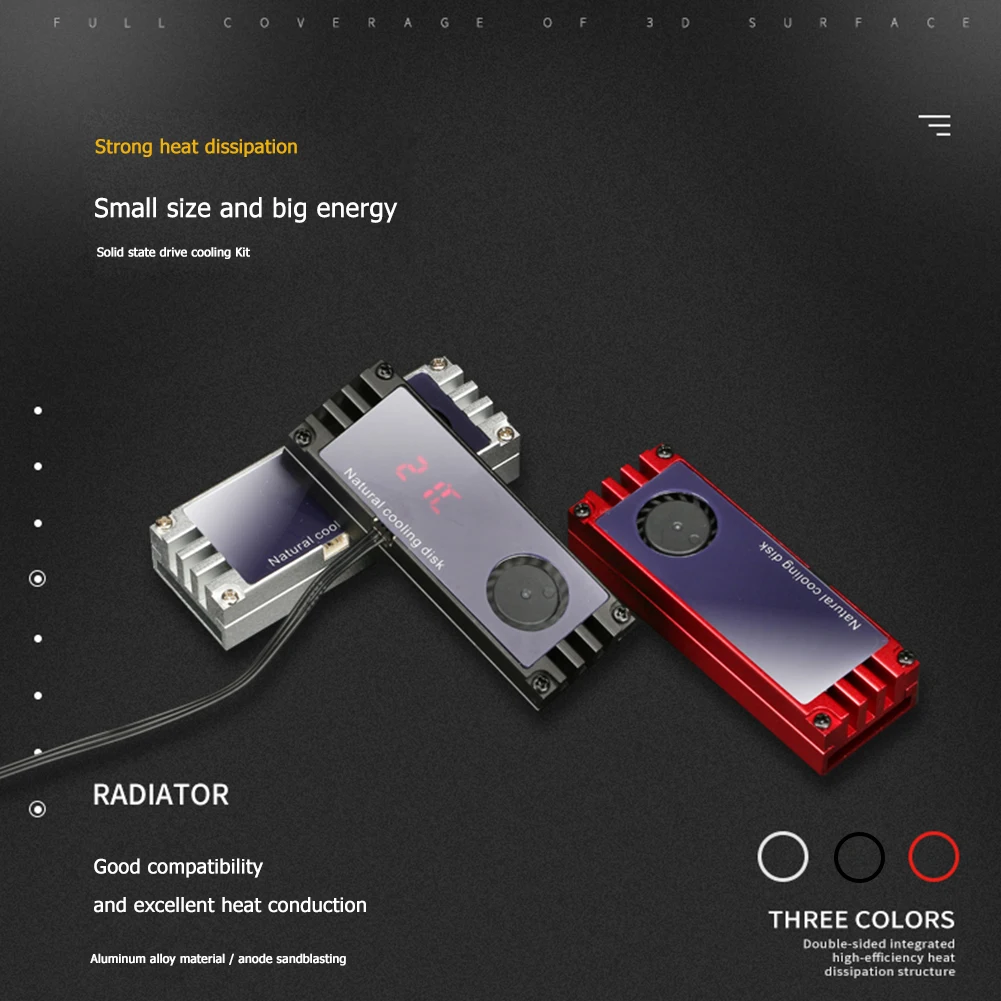 Охлаждающая подставка для ноутбуков SSD-накопителей долговечный Алюминиевый