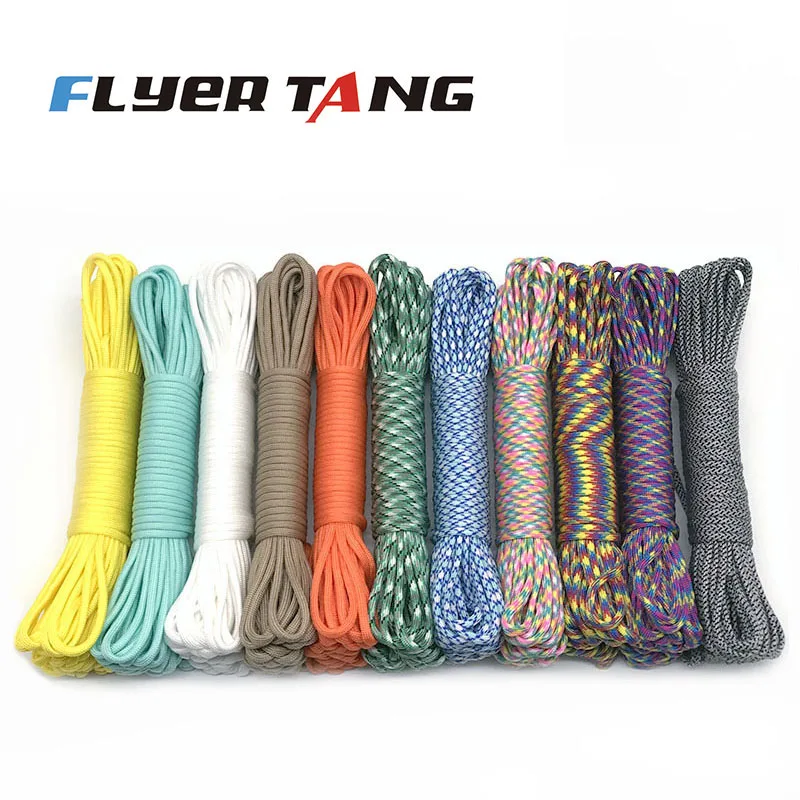 Vibrant Multicolor 550 Paracord Type III - 100FT/50FT Survival Cord Kit Wholesale