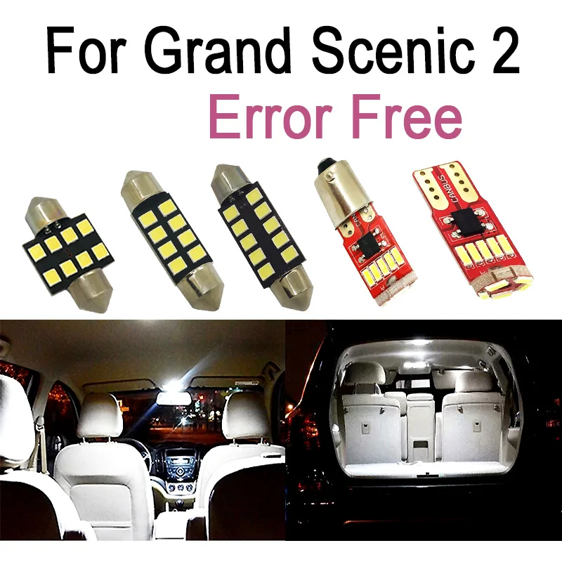 18pc x 100% No Error Car LED bulbs Interior Reading dome Light Kit for Renault Grand Scenic II 2 MK2 (2004-2009)
18pc x 100% No Error Car LED bulbs Interior Reading dome Light Kit for Renault Grand Scenic II 2 MK2 (2004-2009)