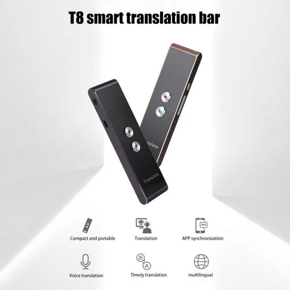 Портативный переводчик T8 Smart 42 язык текст слова интерактивный 2,4 г переводчик двухсторонний в режиме реального времени голос