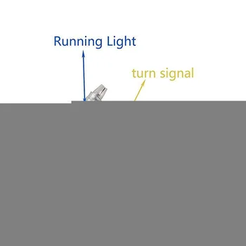 

4 Wires LED Turn Signal Lights Rear Amber+Red 2pcs Brake Lamp Left Right Indicator Motorcycle