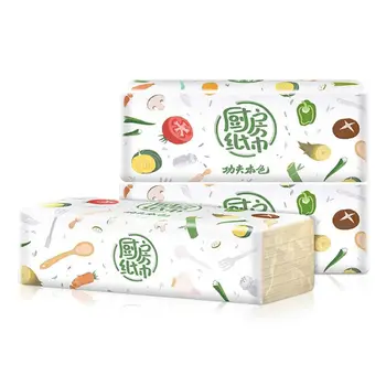 

New 3 Packs Bamboo Pulp Plant Protection Kitchen Paper Water-absorbing Oil-absorbing Natural Color Pumping Paper