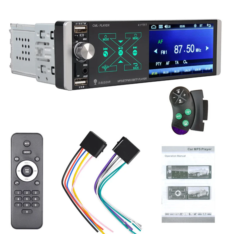 Двойной USB 1din автомобильный Радио 4 1 дюймов Смарт AI Голосовая функция Suppport RDS