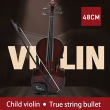 Children'S Violin Durable Practical 48CM Brown ABS Toys Early Education Children Kids Violin Playing Student