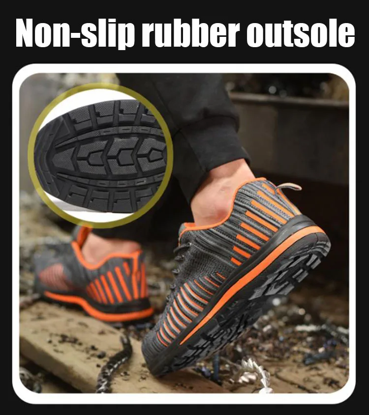 Anti-collision Work Boots New Men Steel Toe Caps Anti-smashing Shoes Anti-puncture Anti-slip Breathable Protective Safety Shoes