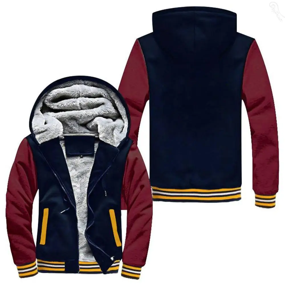 2020 style man zipper hooded hoodie autumn winter thick fleece full sleeve warm coat customize design wholeseller price | Мужская одежда