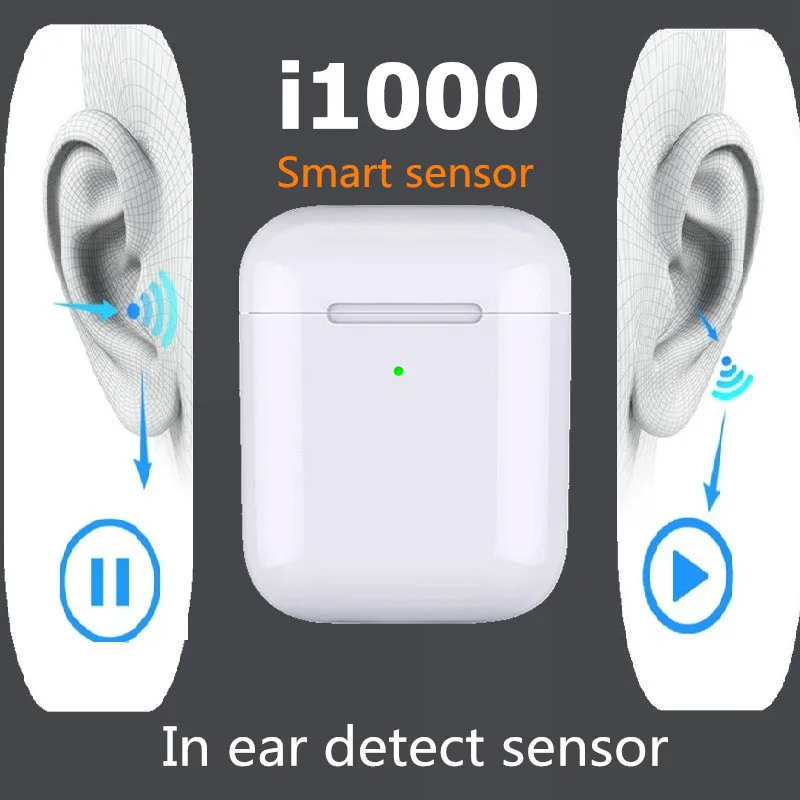 

i1000 tws Smart sensor 1:1 Wireless Earphone 6D Super Bass PK i200tws W1 H1 Chip pk i10 tws i20 i60 i80 i100 i200 i500 i1000 tws