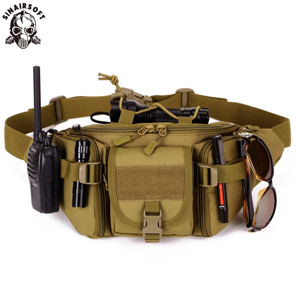 SINAIRSOFT Тактический Молл Мешок Водонепроницаемый Талии Fanny Pack Туризм Рыбалка Спорт