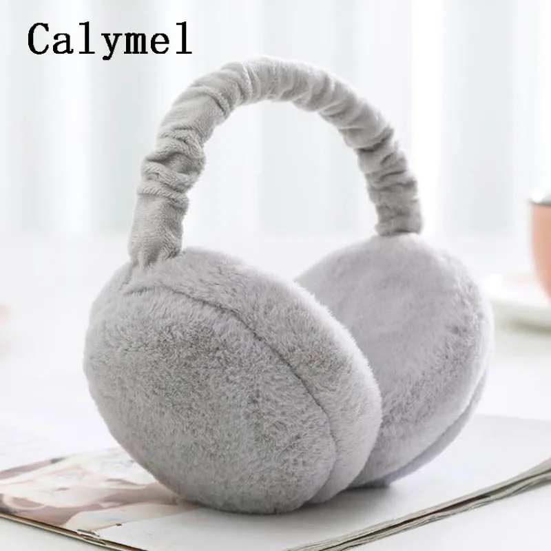 Новые меховые наушники Calymel, одноцветные женские наушники, осенние и зимние теплые и удобные, унисекс, для катания на лыжах, милые наушники