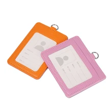 1 шт. разноцветный защитный чехол для банковских кредитных карт из искусственной кожи с двойным карточным рукавом Чехол для удостоверения личности Товары для офиса и школы