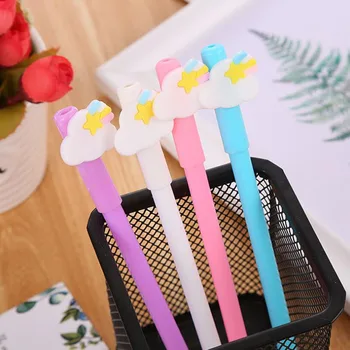 

4 Pcs/set Cute 0.5mm Colorful Cloud Star Gel Pens Learning Stationery Writing Neutral Pens Office School Signature Pens Gift