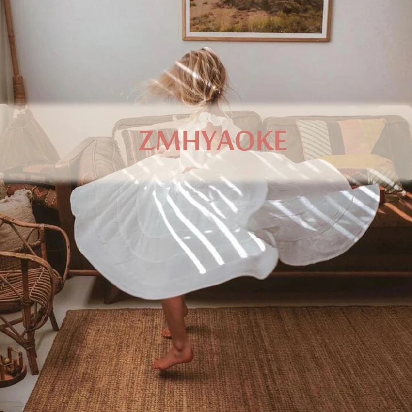 ZMHYAOKE/ летнее платье-пачка для маленьких девочек; красивые вечерние платья принцессы на Рождество и День благодарения; элегантное платье для девочек