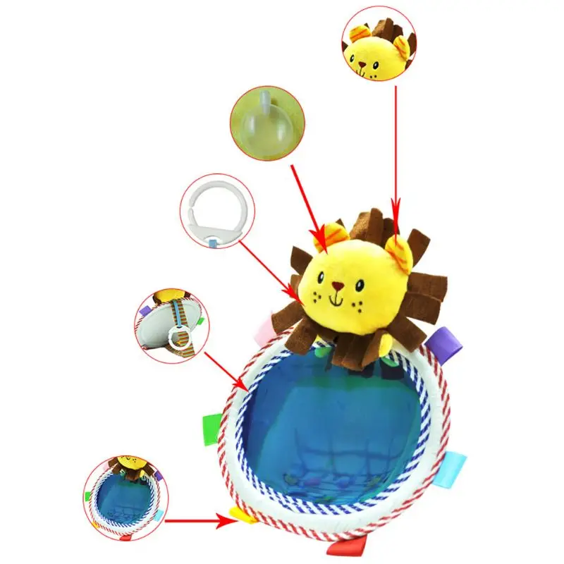 Precio bajo Espejo retrovisor de dibujos animados para bebé, asiento de seguridad ajustable para niños, espejos retrovisores D7YD NyoEb1YAx