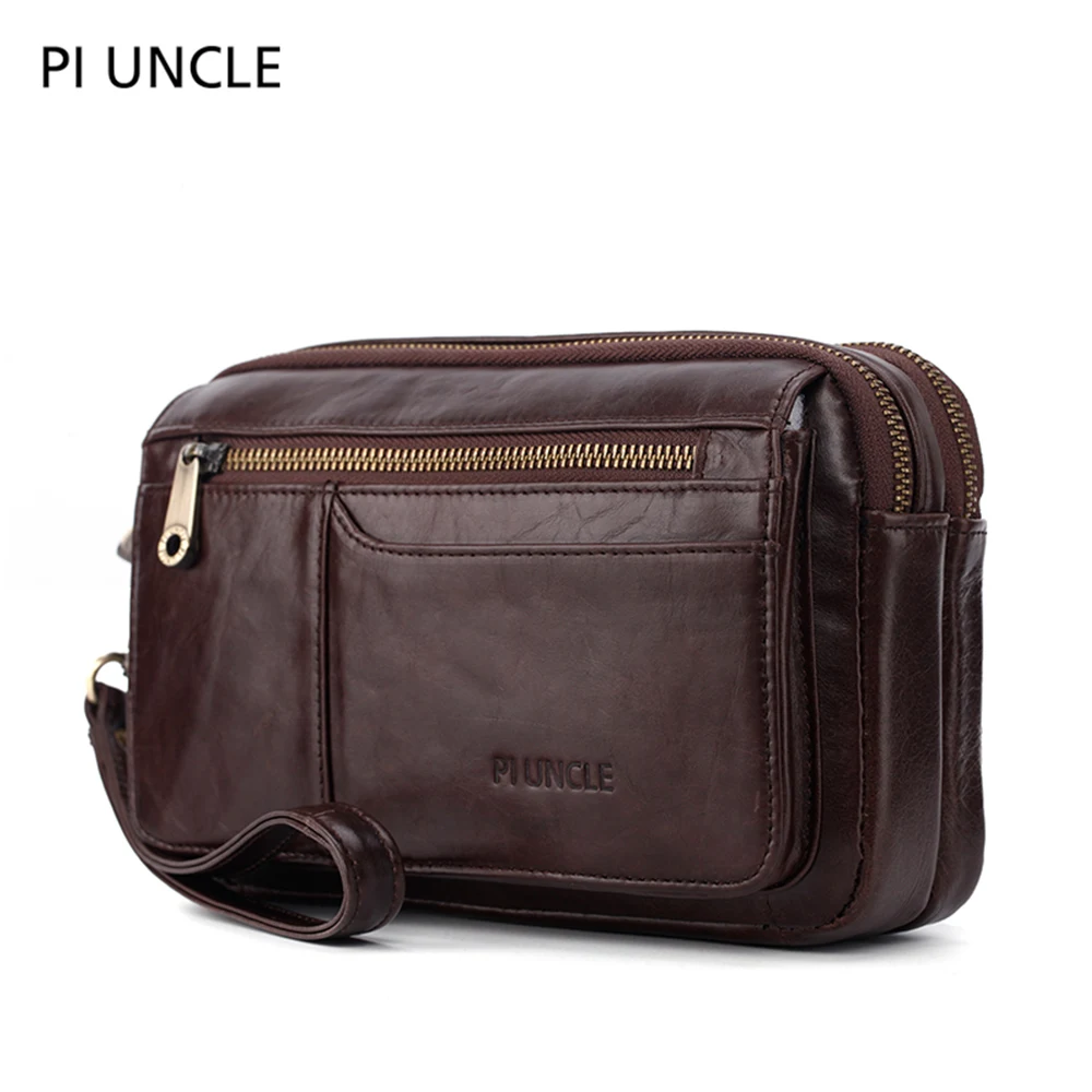Men's Leather Fashion Phone Wallet Long Male Large Capacity Bag For Documents Multifunctional Purse Soft
