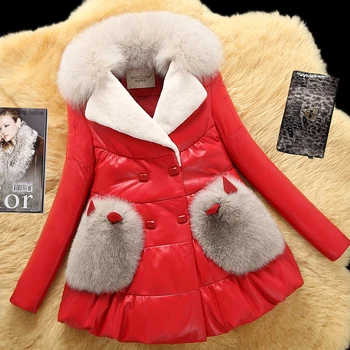 

Genuine Leather Jacket Women Winter Duck Down Coat Female Natural Fox Fur Leather Jacket Vintage Real Sheepskin Coat Hiver 23111