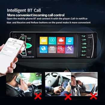

Car High Definition 4.1-inch BT MP5 Player Reversing Priority FM Radio Card Insertion Machine Car Radio Car Stereo