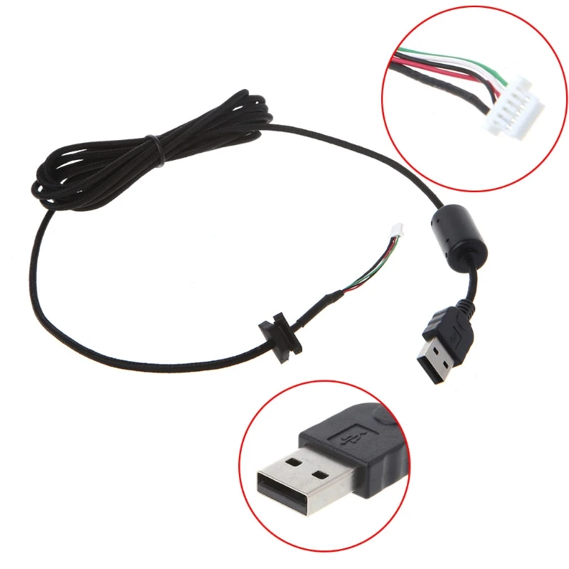 

2m Durable Nylon Braided Line USB Mouse Cable Cable For Logitech G9 G9X