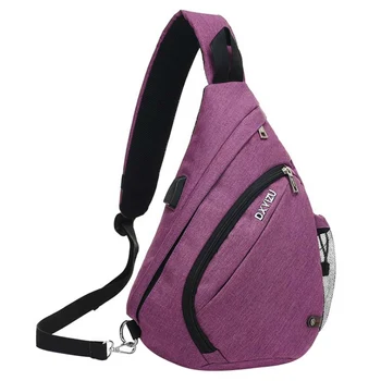 

Men Women Sling Chest Backpacks USB Charging Crossbody Shoulder Teenagers Daypacks Rucksack For Cycling Walking Hiking Travel