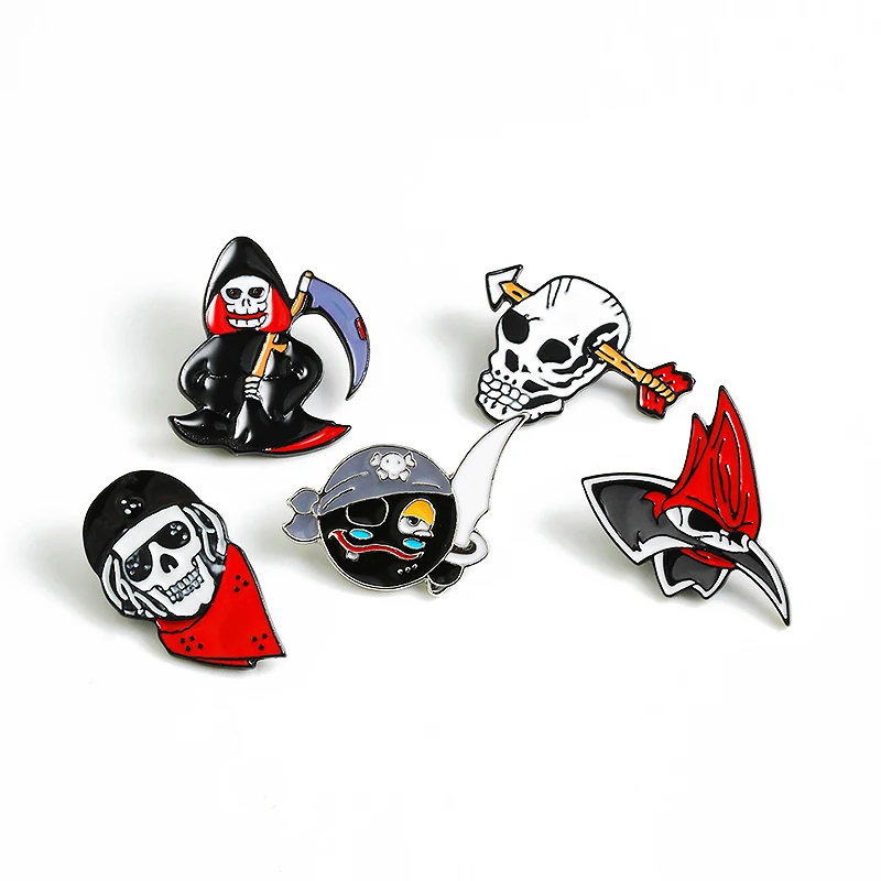 Spilla Fiore Luna Spilla Corvo Spilla Gotica Punk Spilla Con Piume Di - Foto 4