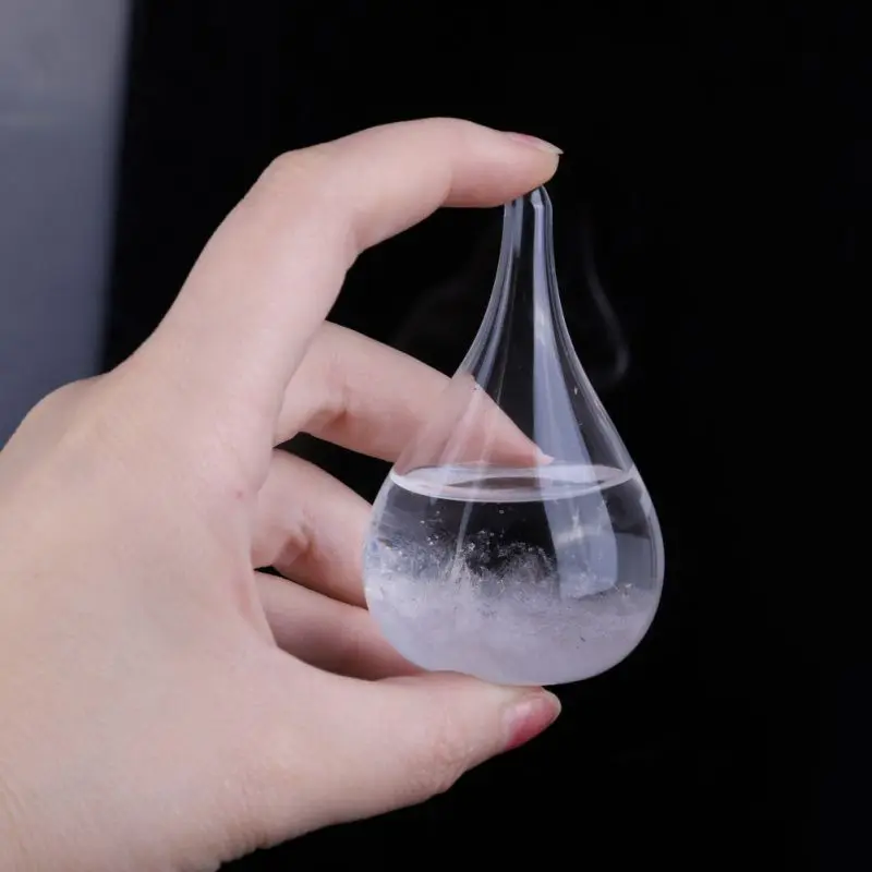 

30ml Barometer Transparent Droplet Storm Glass Bottles Water Drop Weather Storm Forecast Predictor Monitor Bottle Home Decor