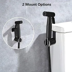 ULA Black Portable Bidet Sprayer Stainless Steel Toilet Bidet faucet Cold Bathroom Shattaf Valve Jet Set enema shower for ass
