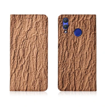 

Bark Pattern Genuine Leather Magnetic Flip Phone Case For Huawei Honor Note 10/Huawei Honor Note 8 Phone Cover Card Slot Holder