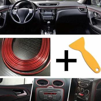 

Scraper Car Interior Sticker Line PVC Flexible Cut-To-Fit 5M Red Styling Strip Trim Decals Door Decal Hot Sale