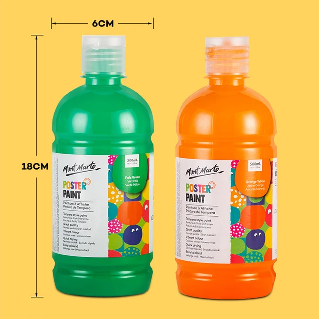 Mont Marte Acylic Paints For Kids Non-toxic Safe 500ml Large Capacity Acylic Painting For Arts Crafts and Posters - AliExpress