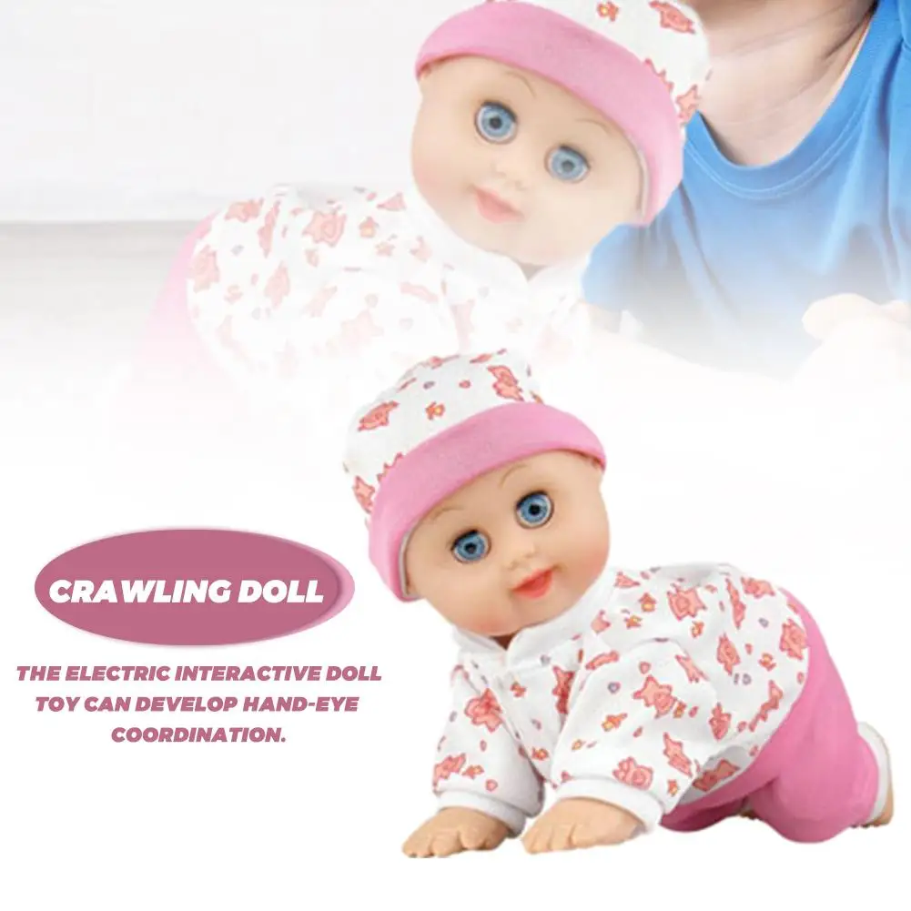 Electric Doll Laughing Crying Singing Crawling Baby Doll Toy Girl Toy Gift 