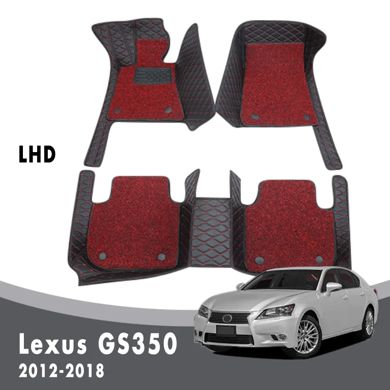 Carpets For Lexus GS350 2018 2017 2016 2015 2014 2013 2012 Double Layer Wire Loop Car Floor Mats Custom Leather Waterproof Parts |