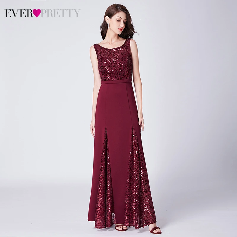 Блестящие вечерние платья Длинные Ever Pretty EP07453BD ТРАПЕЦИЕВИДНОЕ ПЛАТЬЕ С v-образным вырезом с рюшами Элегантные Вечерние Abendkleider Ланг