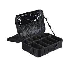 Сумка для инструментов для макияжа большой трехслойный поддерживающий ремень плечевой ремень Тяга Водонепроницаемый Косметический Чехол косметичка